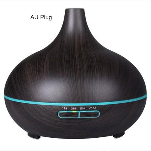 400 ML ultrasonic humidifier usb aroma diffuser air essential oil atomizer wood grain humidifier seven color LED lamp home