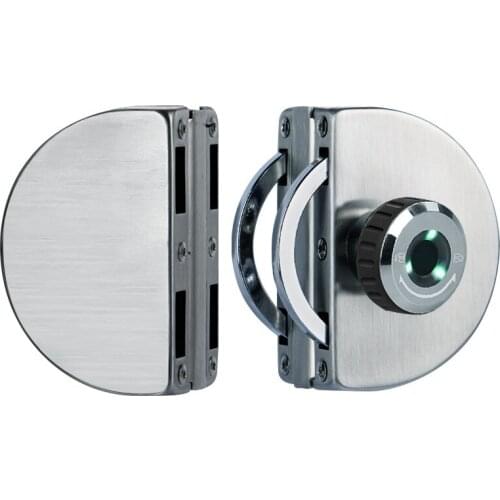 Office Shops Single And Double Doors C Class Semicirl Glass Door Fingerprint Lock Smart No-Hole Wiring Installation