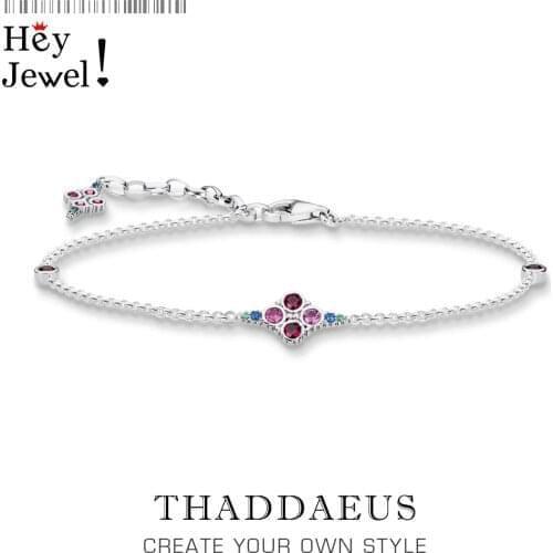 Magnificent Ornamentation Bracelet 2020 Spring Link Chain 925 Sterling Silver Jewelry Victorian Style Colourful Gift For Women