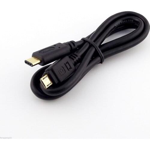 1pc USB 3.1 Type C Male To Micro 2.0 USB Type B Charge Data Sync OTG Adapter Cable 80cm