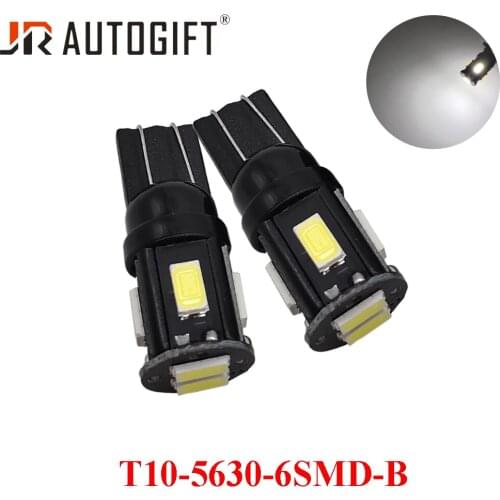 100PCS T10 5630 6SMD 194 168 W5W 6LED bulb 12V 24V Car styling Auto Wedge license plate Light for universal