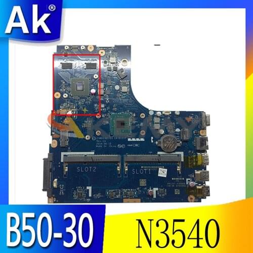 Akemy ZIWB0/B1/E0 LA-B101P Is Suitable For Lenovo B50-30 Laptop Motherboard CPU N3540 GT820M (without fingerprint) 100% Test