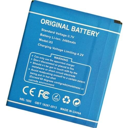 High Capacity 2400mAh 3.7V Battery For Doogee X5 / X5 Pro cell phone Replacement Li-ion Battery High Quality