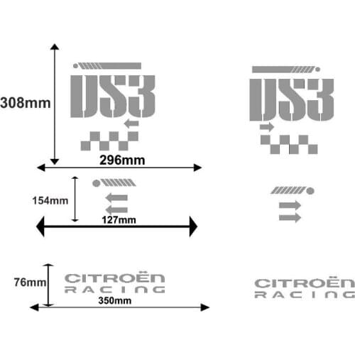 Automobile for Citroen DS3 side sticker kit vinyl body decal graphics premium quality car