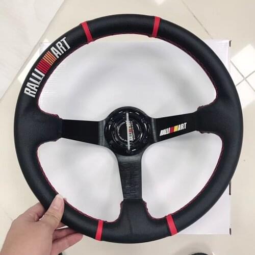 Car sports steering wheel / racing leather 14 inch steering wheel / universal personality steering wheel