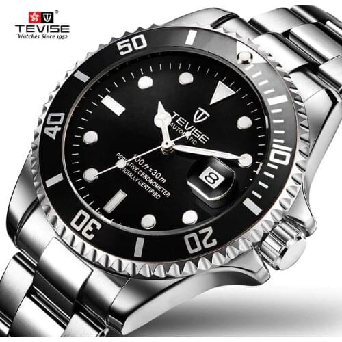 TEVISE Mens Mechanical Watches Brand Luxury Automatic Watch Men Waterproof Wristwatch male Clock relogio masculino