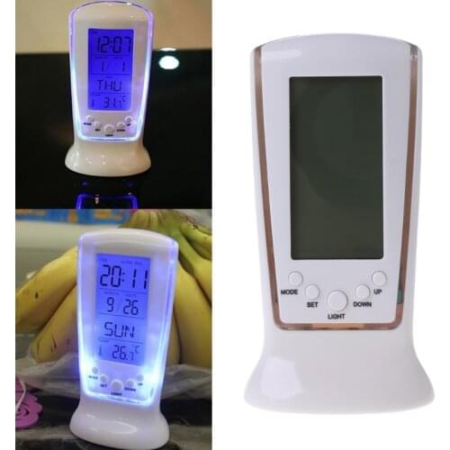 Digital LCD Alarm Clock Calendar Thermometer Backlight Home Essential 896B