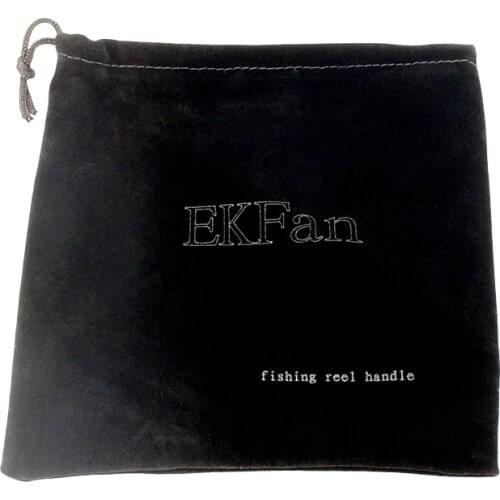 EKfan Black Drawstring Fishing Reel Handle Bags Outdoor Fishing Reel Bag Fishing Tackle Fishing Tool Storage Bag