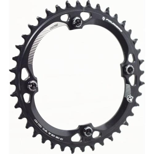 FOURIERS MTB positivo e negativo rotonda dente piatto disco singolo mountain bike disco 94 96 104 120BCD Bicycle Sprocket wheel