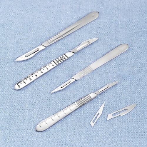 Thick Stainless Steel Surgical Exquisite Knife Handle Blade Engraving Knife Medical No. 3 Surgical Knife Holder No. 4