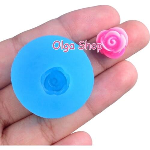 HYL400 11.2mm Tiny Rose Flower Silicone Mold Fondant Cake Decoration Nail Resin Clay Art Craft Earrings Necklace Jewelry Making