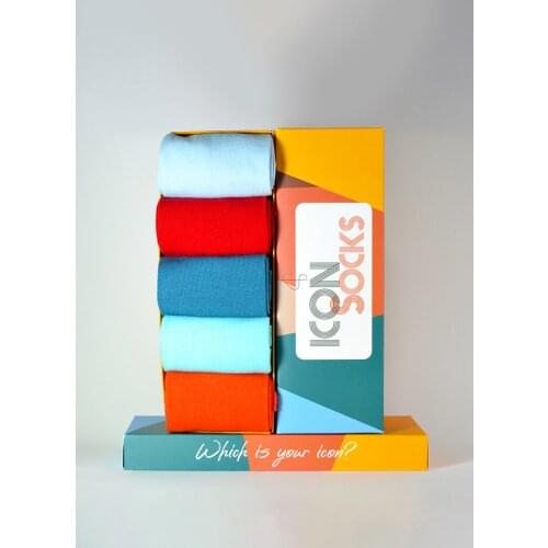 Iconsocks Unisex Basic Socket Special Boxed Design Stockings