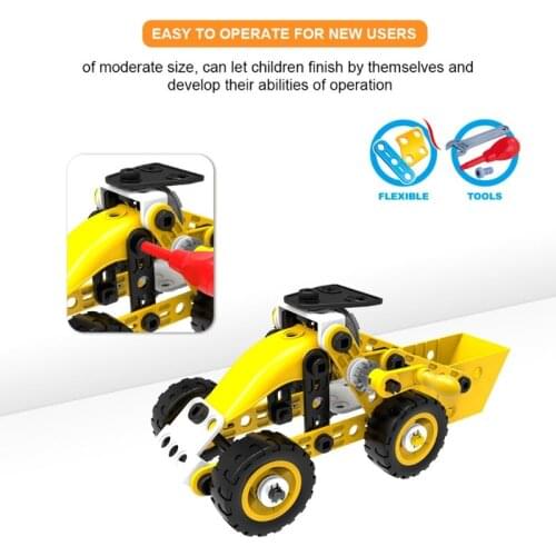 Intellectual Assembly DIY Toy Childrens Construction Vehicle Toy Car, Disassembly and Assembly Nut Engineering Vehicles