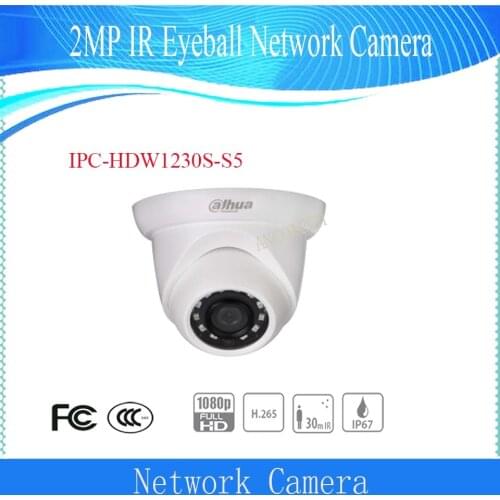 DAHUA Camera 2MP IR Eyeball Network Camera Small dome camera in stock DH-IPC-HDW1230S-S5 DAHUA IPC
