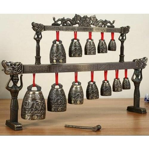Brass bells Chinese Tibet dragon glockenspiel