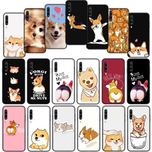 Cute Corgi Butt Animal Puppy Soft Cover Case for Samsung Galaxy S20fe S21 Plus A02 A12 A32 A52 A72 F62 M02 M62 Ultra Cover