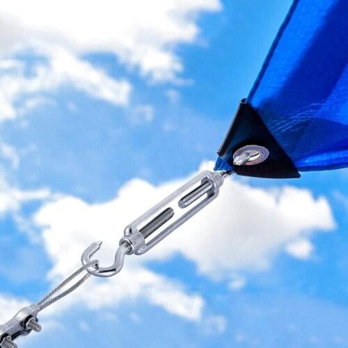 MLGB Triple-cornered Rectangle Stainless Steel Sun Shade Sail Hardware Kit for Sun Shade Sail in Outdoor Patio Lawn Garden