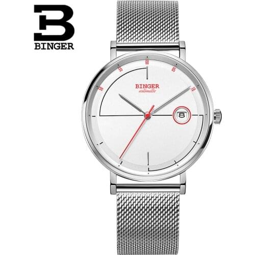 Mens Watches Fashion Japan Automatic Watch for Men Casual Mechanical Watches Sapphire BINGER Business relogio masculino 2019