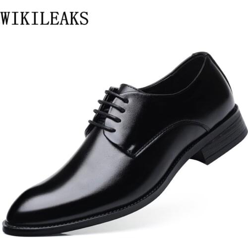 Mens Luxury Wedding Shoes Leather Elegant Business Shoes Mens Dress Shoes For Men 2020 Zapatos Plateado Hombre Schoenen Mannen
