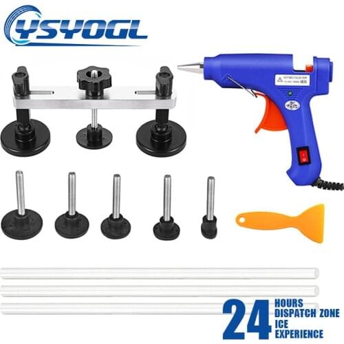 Paintless Dent Repair Tool kit Bridge Removal Puller 20W Hot Melt Glue Stick Glue Dent Tab Car Body Repair DIY Hand Tool