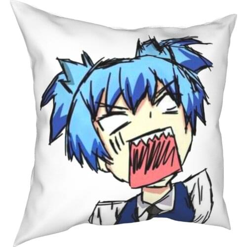 Scared Nagisa Shiota Assassination Classroom Pillowcase Printing Polyester Cushion Cover Decor Throw Pillow Case Cover 45X45cm