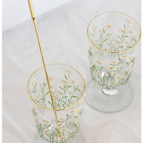 New Beautiful Tulip In Summer Little Daisy Vintage Goblet Phnom Penh Glass Girls Sparkling Wine Drink Party Goblet