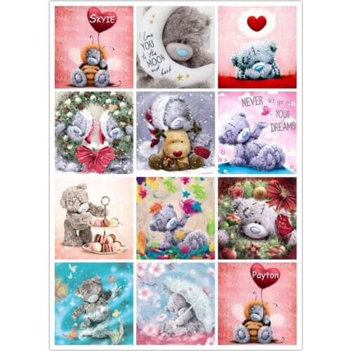New needlework diamond cartoon diamond lovely Bear painting Diy 5D home decoration diamond painting full diameter