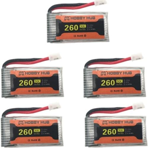 Original H36 battery 3.7V 260mAh For Eachine E010 E011 E012 E013 F36 RC Quadcopter Parts 3.7v Battery 5pcs