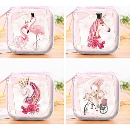 SLPF Plush Wallet Creative Children Cartoon Animal Doll Toys Gift Square Headphone Box Expression Boy Girl Small Coin Purse M10