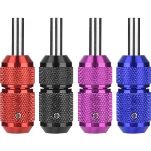 4 Colors 22mm Aluminum Alloy Professional Tattoo Machine Grip Staninless Steel Needle Bar Tube Tattoo Tool Accessories