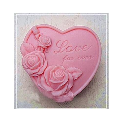 Rose Love modelling silicon soap mold Cake decoration mold Cake mold manual Handmade soap mold NO.:SO107