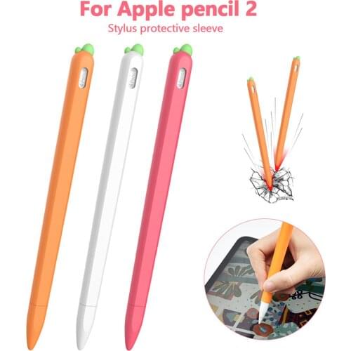 High Quality Silicone Case Cute Protective Skin Cover For Apple Pencil 2nd Gen Carrot Silicone Case For IPad Accessories