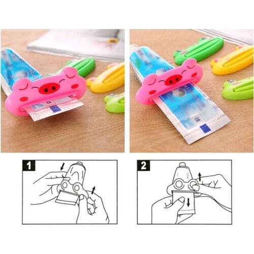 Cute animal plastic toothpaste squeezer multifunctional portable plastic toothpaste squeezer bathtub toothbrush holder bathroom