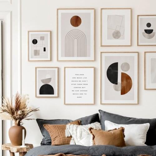 Nordic Posters And Prints Minimalist Abstract Geometric Pattern Wall Art Canvas Painting Wall Pictures For Living Room Decor