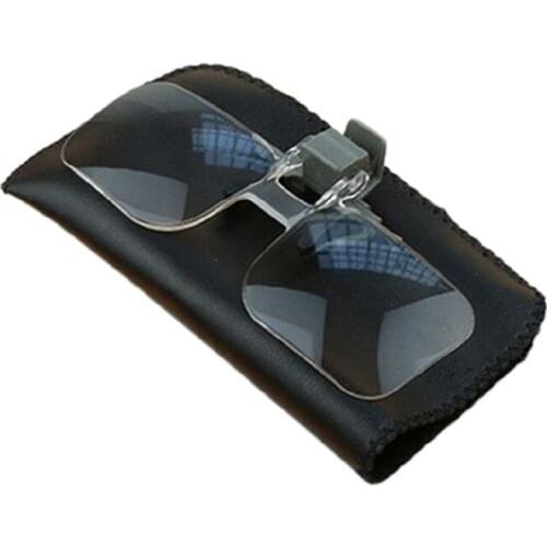 High Quality Portable Frameless Magnifier Folding Handfree Clip On Clear Magnifying Glasses Lens Precise Eyeglasses Tool 62KD