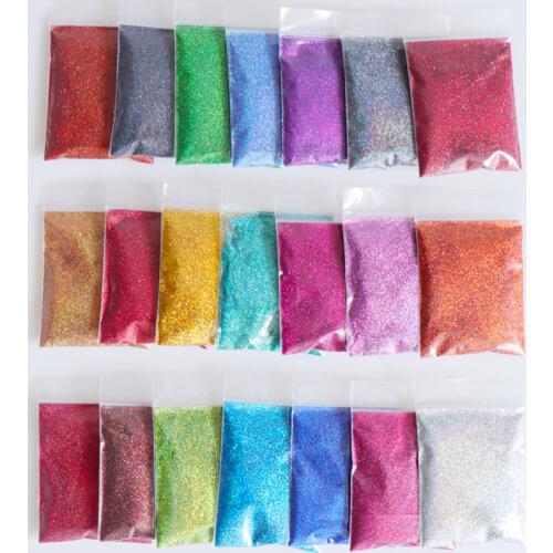 10G Laser Holographic Glitter Powder Gold Silver Fine Glitter Resin Filling Slime Resin Mold Pigment Powder Nail Art Decorations