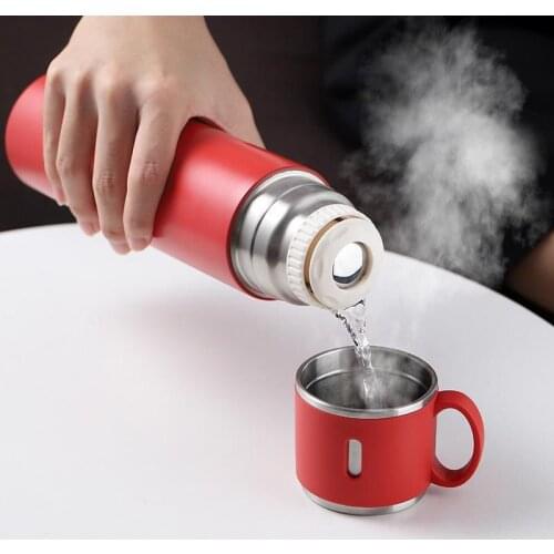 12 Hours Insulated Vacuum Thermos Flask Travel BPA Free Premium Thermos Cup 316 Stainless Steel Double Wall Thermos Cup Bottle
