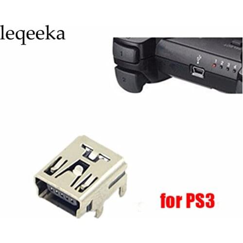 50PCS Mini USB Charging Port Socket Power Charger Connector Replacement For PS3 Controller Repair Part Stitches pin