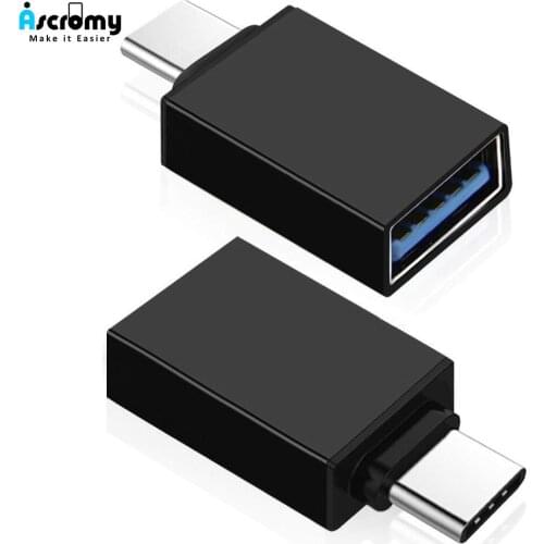 Ascromy 10PCS USB-C to USB 3.0 Adapter OTG For Xiaomi Mi6 Mi8 Mi 8 A2 Samsung Galaxy S8 S9 Plus Note 9 8 lg g6 Type C Typec OTG
