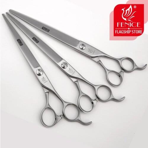Fenice Professional Dogs Hair Cutting Scissors Japan 440C Pets Grooming Shear 7.0/7.5/8.0 inch