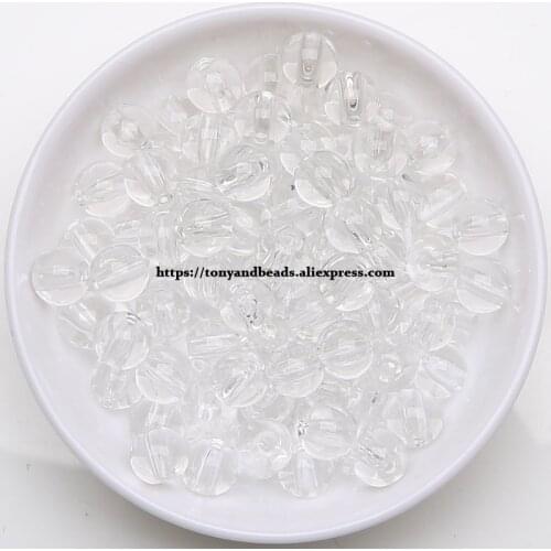 Free Shipping Smooth Clear Round Acrylic Spacer Beads 6 8 10 12MM Pick Size For Jewelry Making
