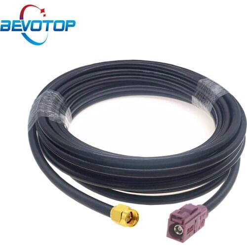 BEVOTOP SMA Male to Fakra D Male Plug GSM Antenna Adapter Extension Cable LMR195 Pigtail RF Coaxial Jumper Cord 4M