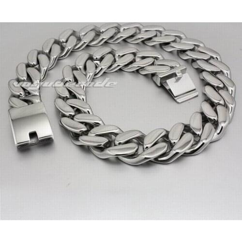LINSION 18" ~ 36" Huge Heavy 316L Stainless Steel Mens Biker Rocker Punk Necklace 5P004N