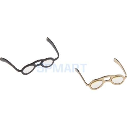 1:12 Scale Vintage Dolls House For Children Doll Accessories Miniature Accessories Black Simulation Glasses Earphone Toys
