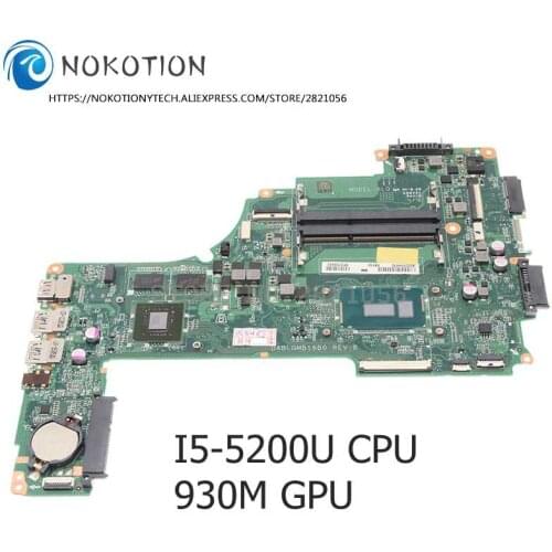 NOKOTION A000394430 DABLQMB16B0 Mainboard For TOSHIBA Satellite L50 L50-C P50-C Laptop Motherboard 930M GPU I5-5200U CPU