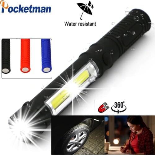 Multifunction Portable COB LED Mini Work Light Inspection Torches Magnetic Base and Clip Maintenance Pen flashlight for read