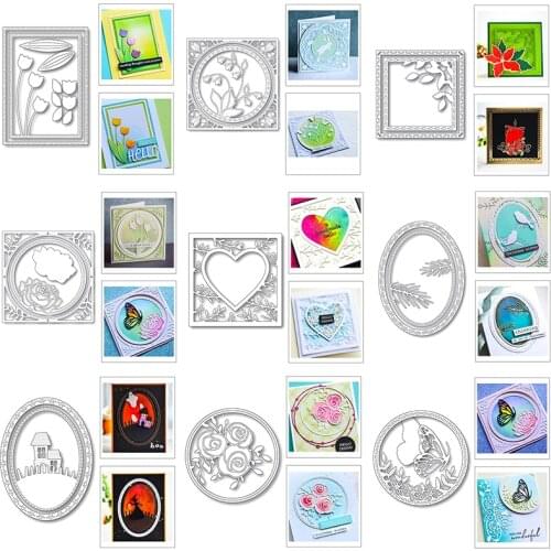 2020 New Flower Frame Background Metal Cutting Dies and Tree Leaves Dies Scrapbooking For Crafts Halloween Card Making no Stamps