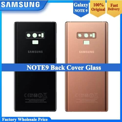 Original Note9 Back Battery Cover For Samsung Galaxy Note 9 Back Cover N960 SM-N960F Cover Rear Door Housing with Camera Lens