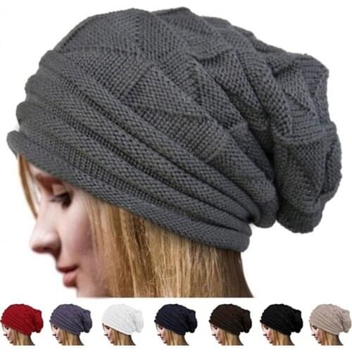 Autumn Winter Cycling Beanies Hat Unisex Knitted Skullies Casual Fashion Cap Unisex Feminine Warm Knitted Caps Wrap Headwear