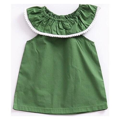 Baby Girls Dress Summer Beach Style ruffles Lace collar Backless Dresses For Girls Toddler Girl Clothing 1-3Yrs